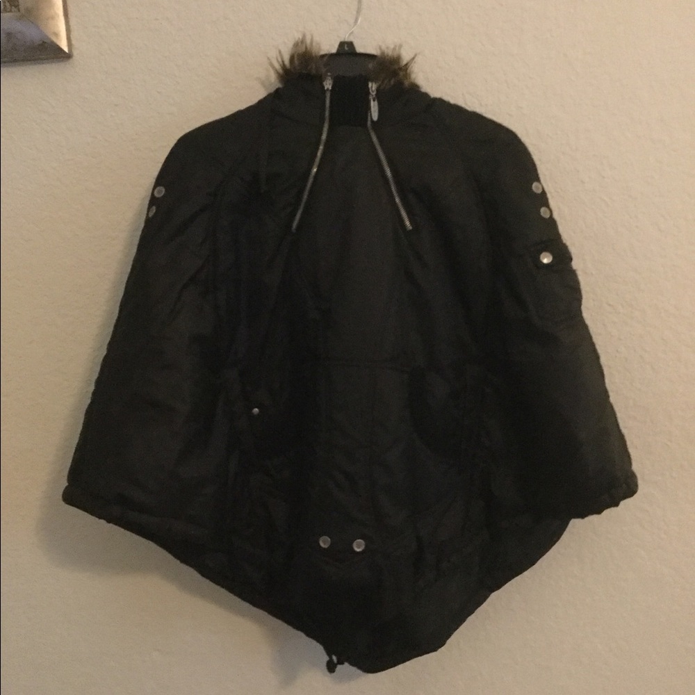Hooded Pancho Parka